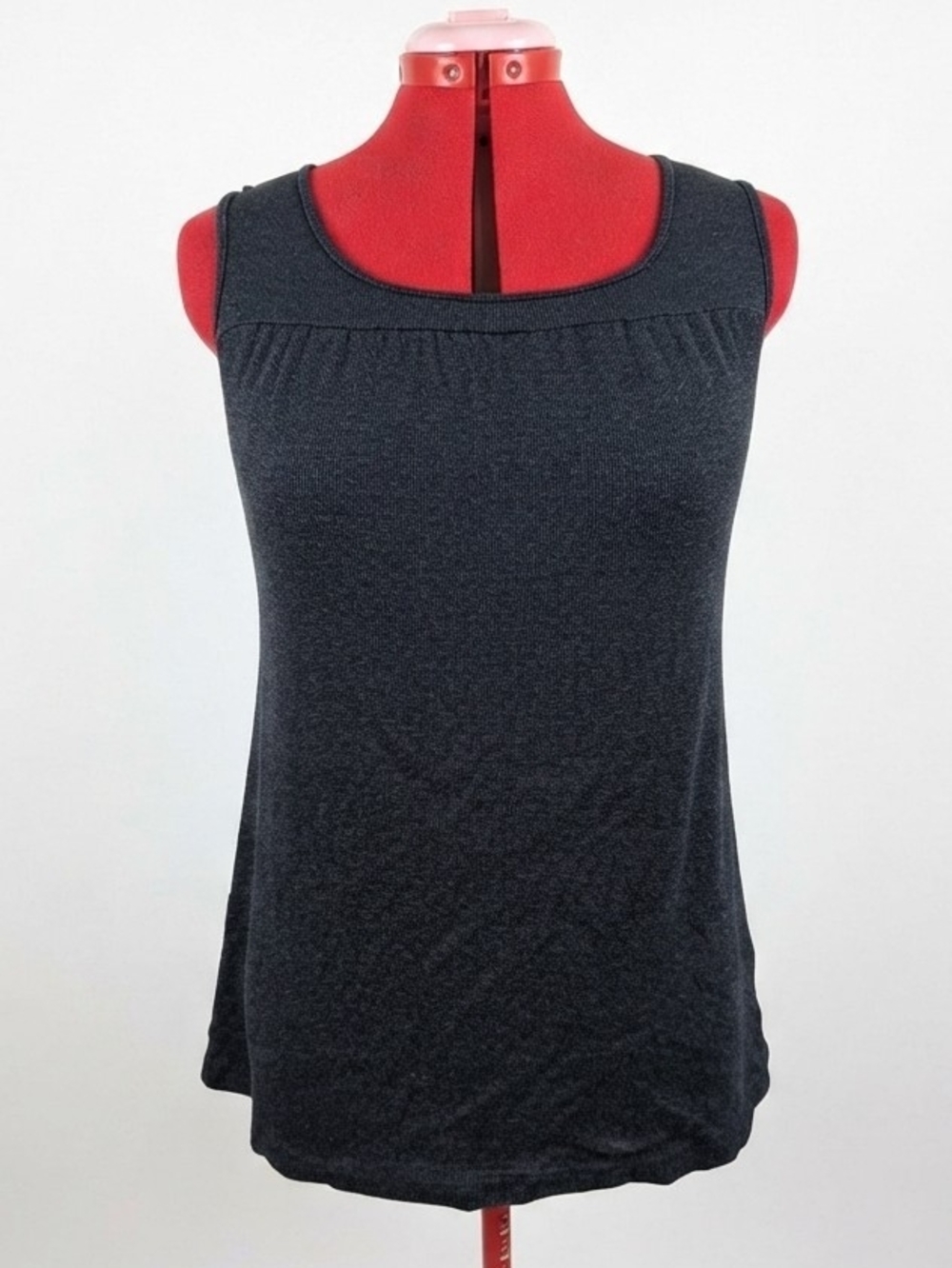 Vintage Michael Stars 90s Y2K Scoop Neck Tank Top Black Cotton Layering Tee OS